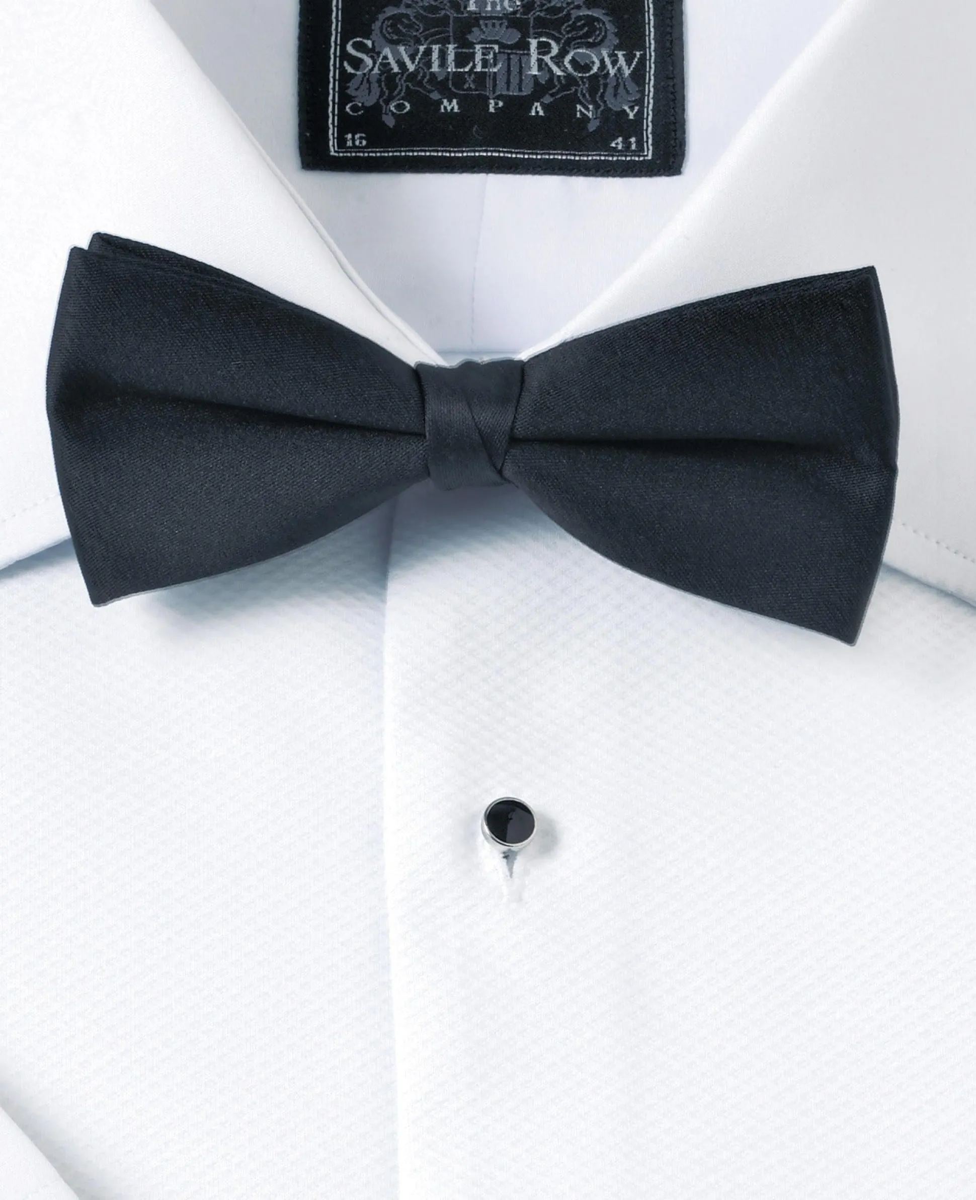 Black Ready Tied Silk Bow Tie