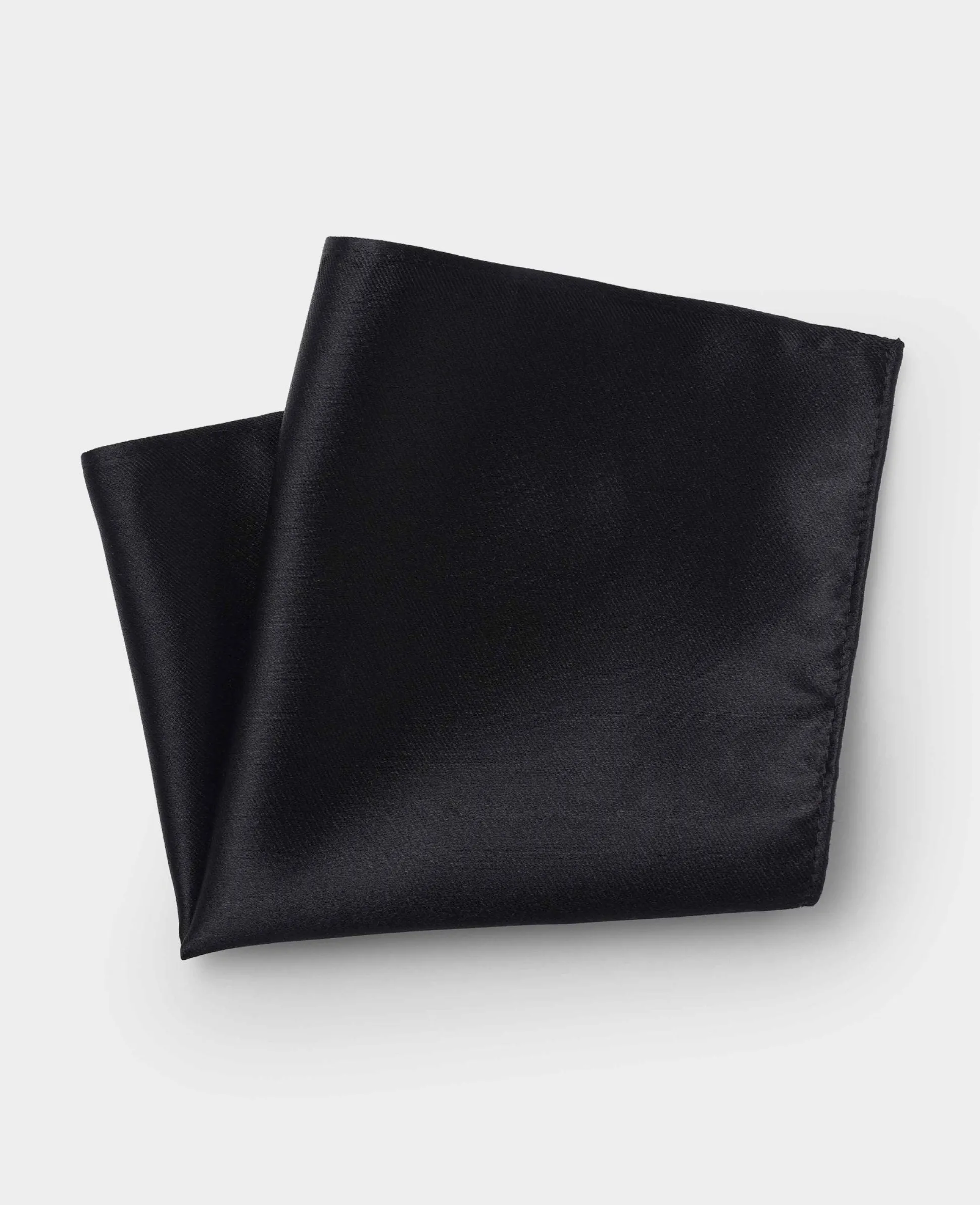 Black Silk Pocket Square