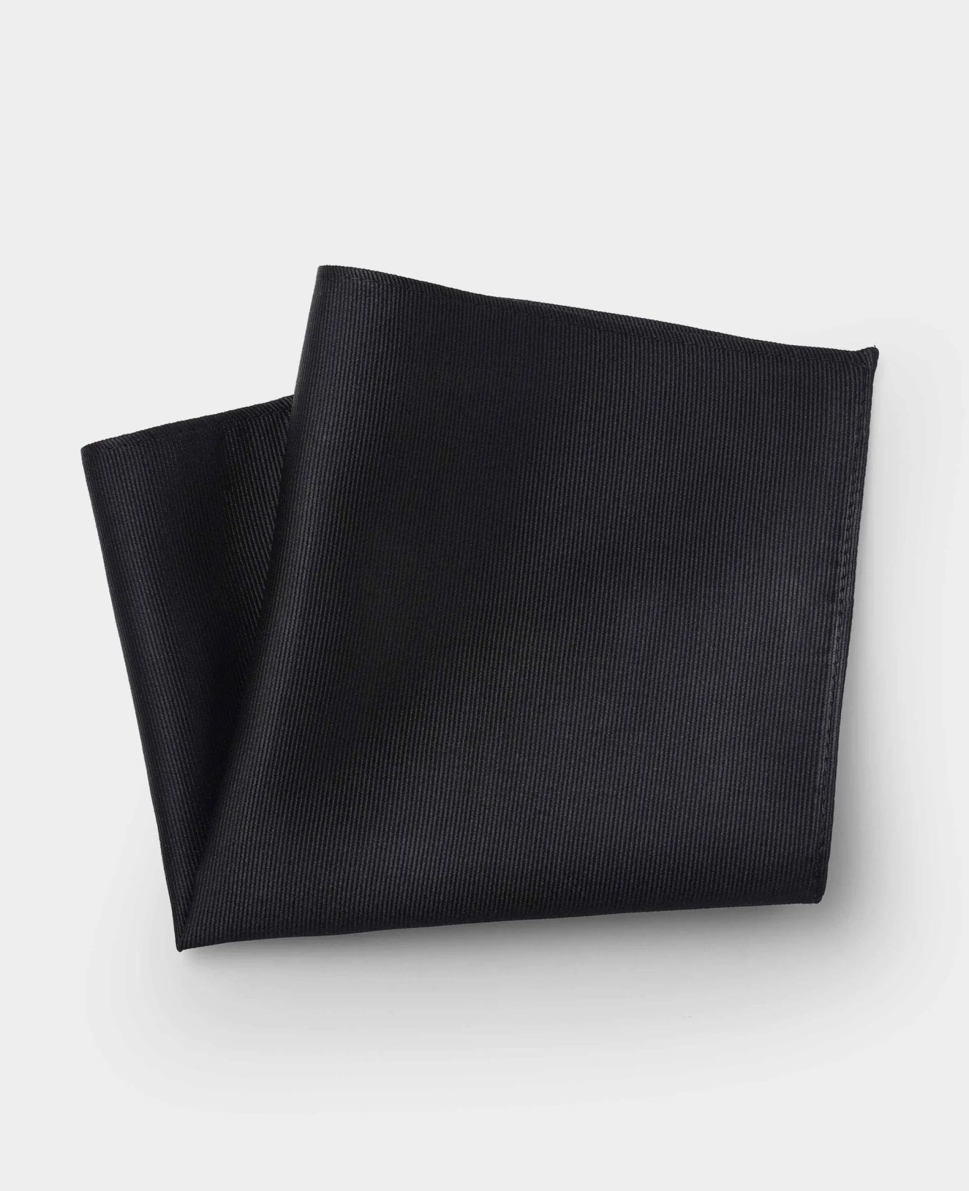 Black Silk Twill Pocket Square