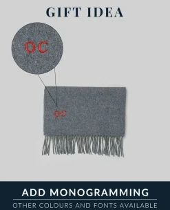 Black Virgin Wool Fringed Scarf