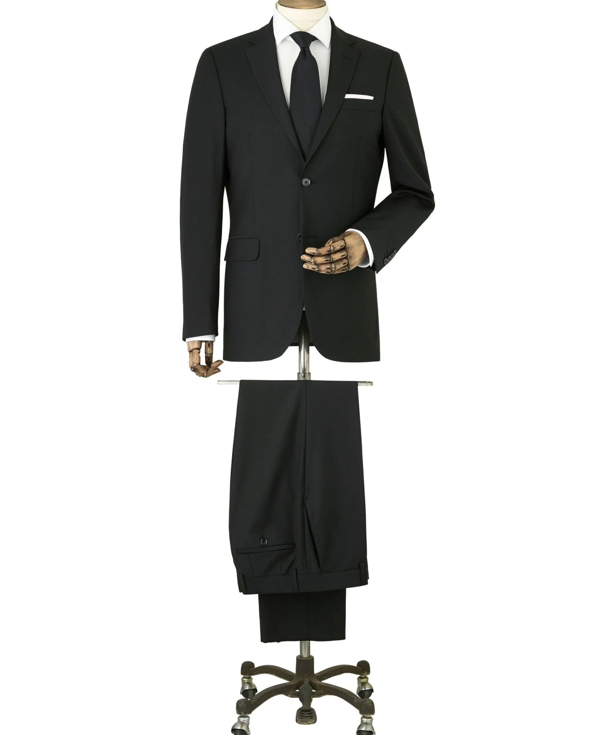 Black Wool-Blend Tailored Suit