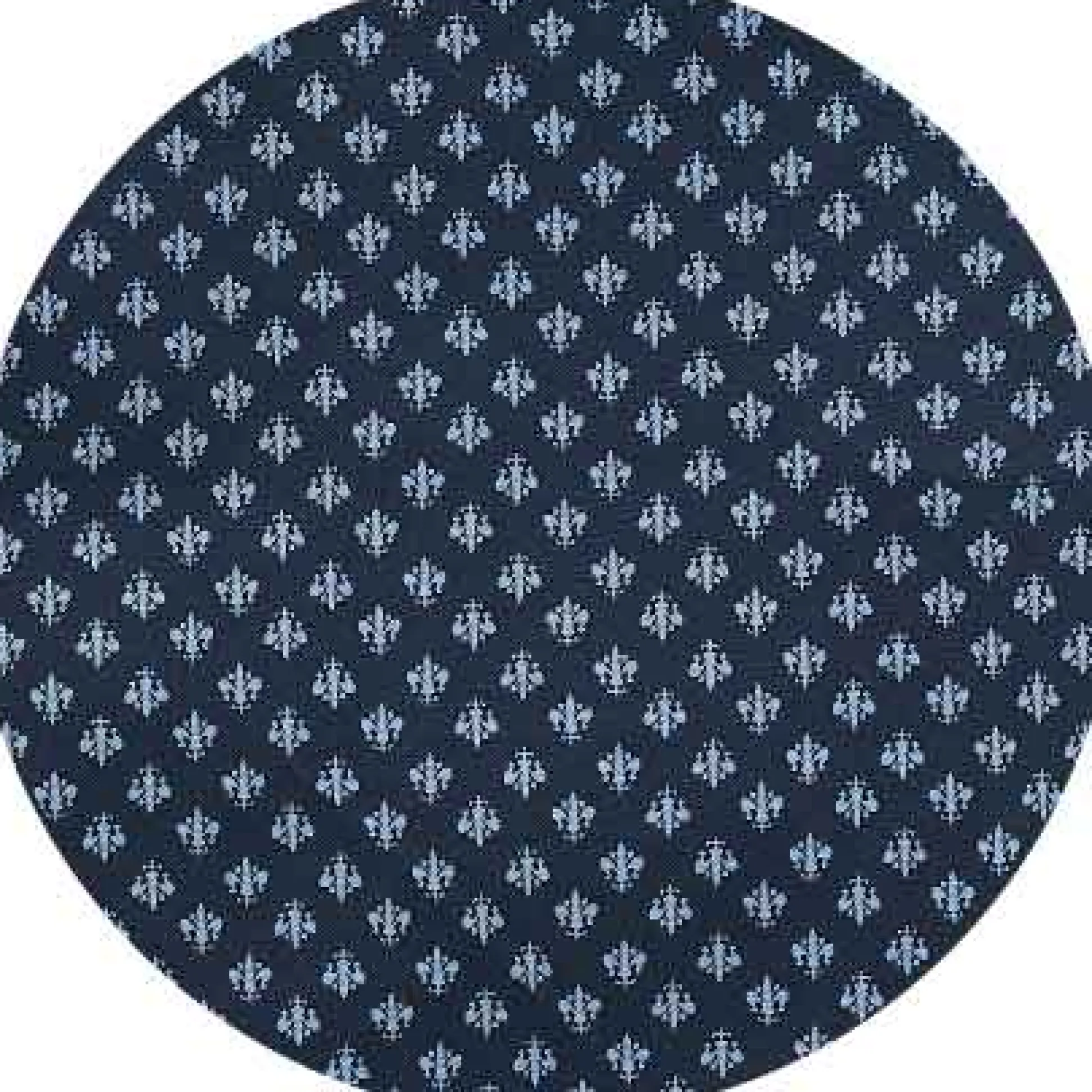 Blue Cotton Fleur De Lys Printed Lounge Shorts