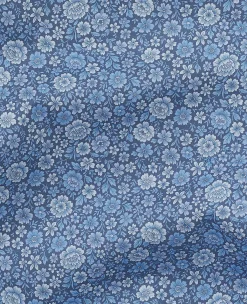 Blue Cotton Floral Lounge Shorts