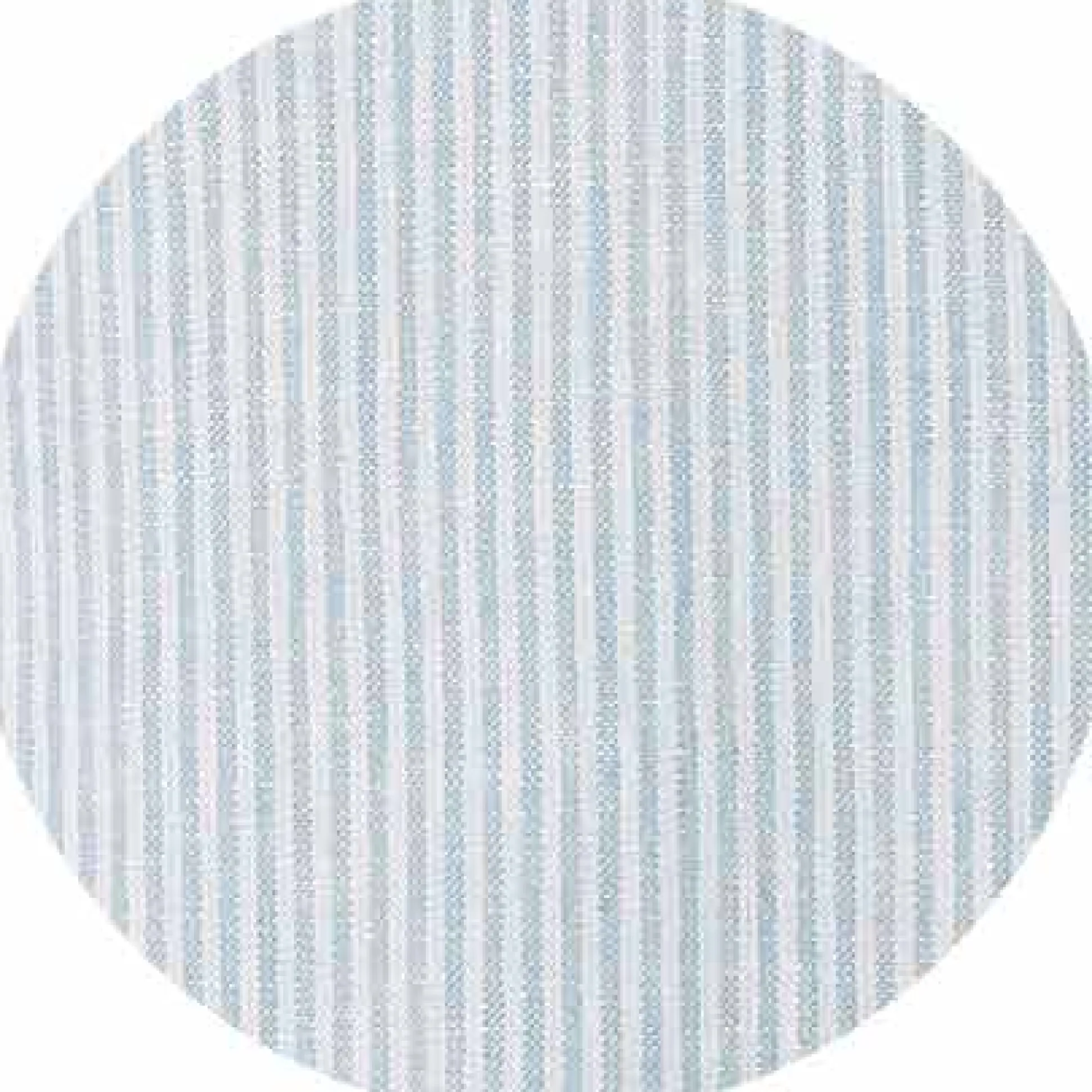 Blue Linen Cotton Stripe Classic Fit Grandad Collar Casual Shirt