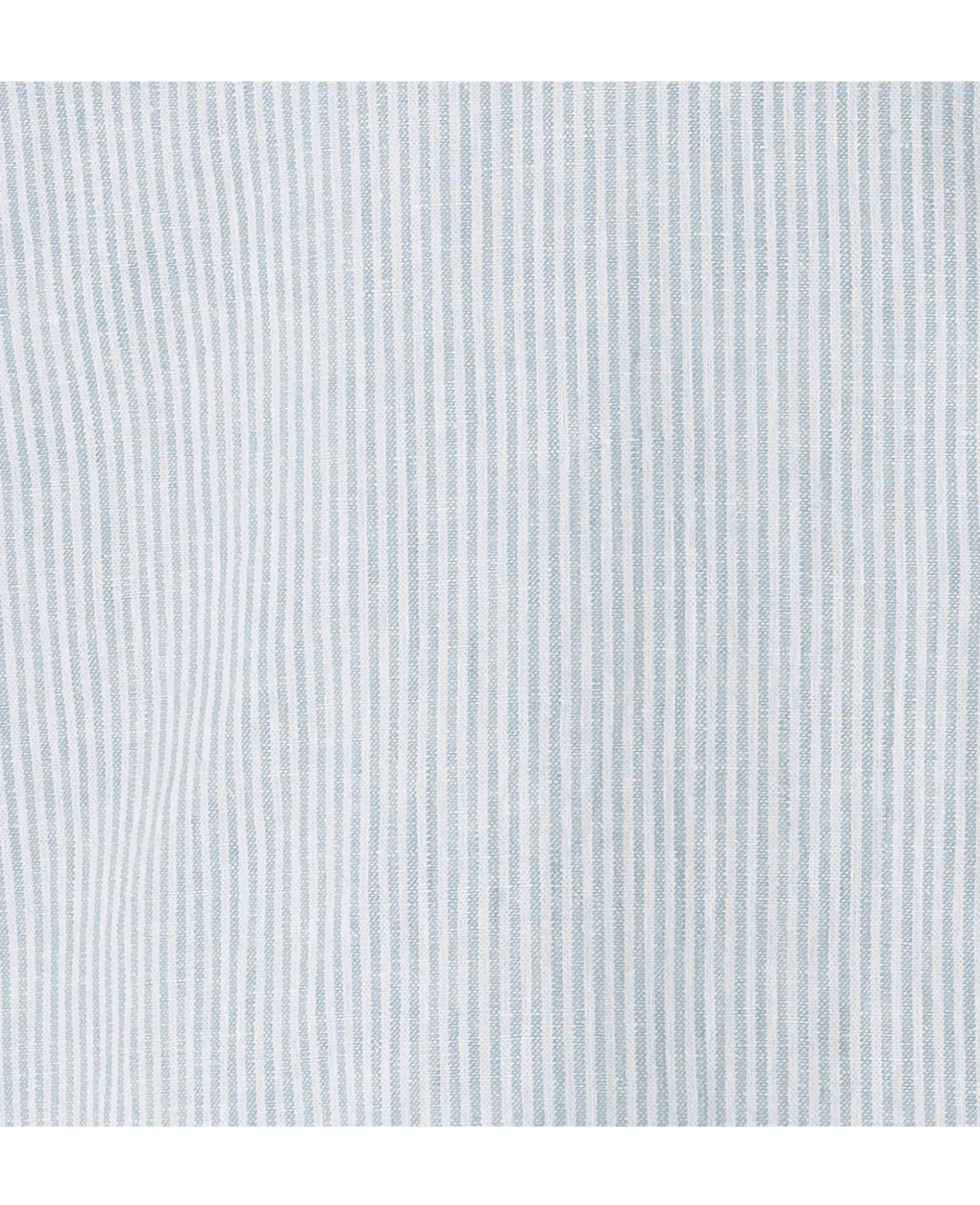 Blue Linen Cotton Stripe Classic Fit Grandad Collar Casual Shirt