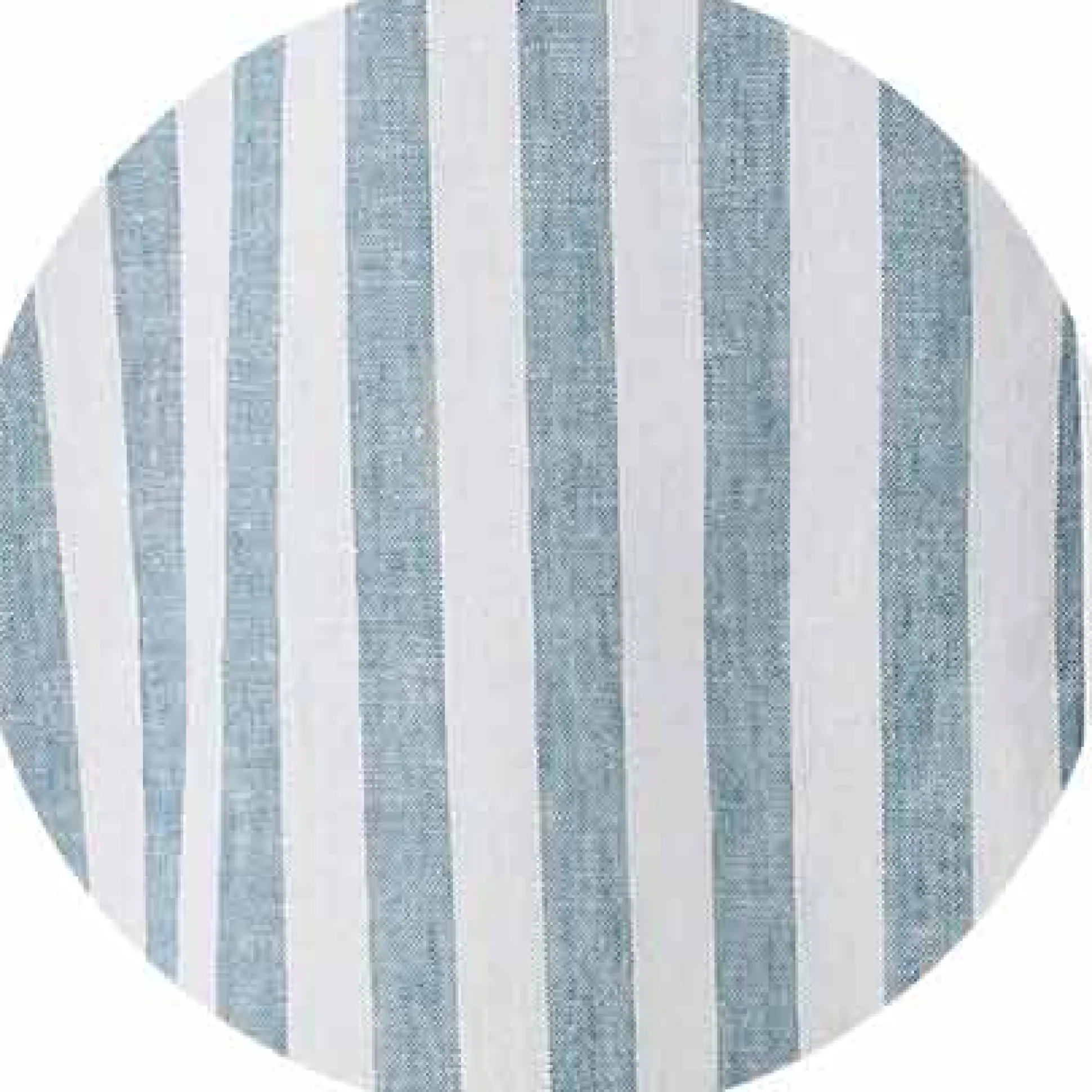 Blue White Variegated Stripe Cotton Linen Classic Fit Button-Down Casual Shirt