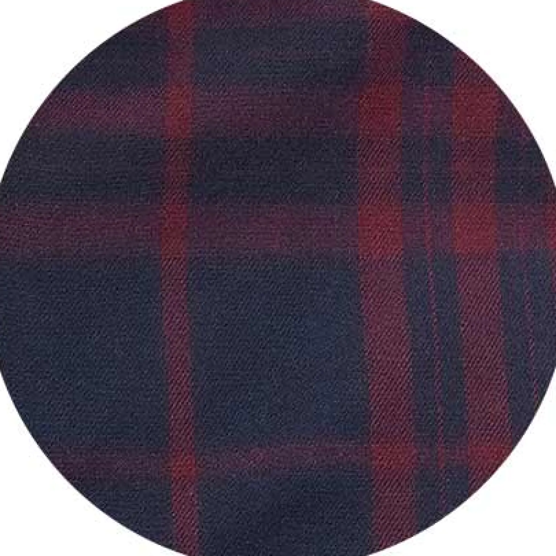 Burgundy Navy Brushed Cotton Check Classic Fit Button-Down Casual Shirt