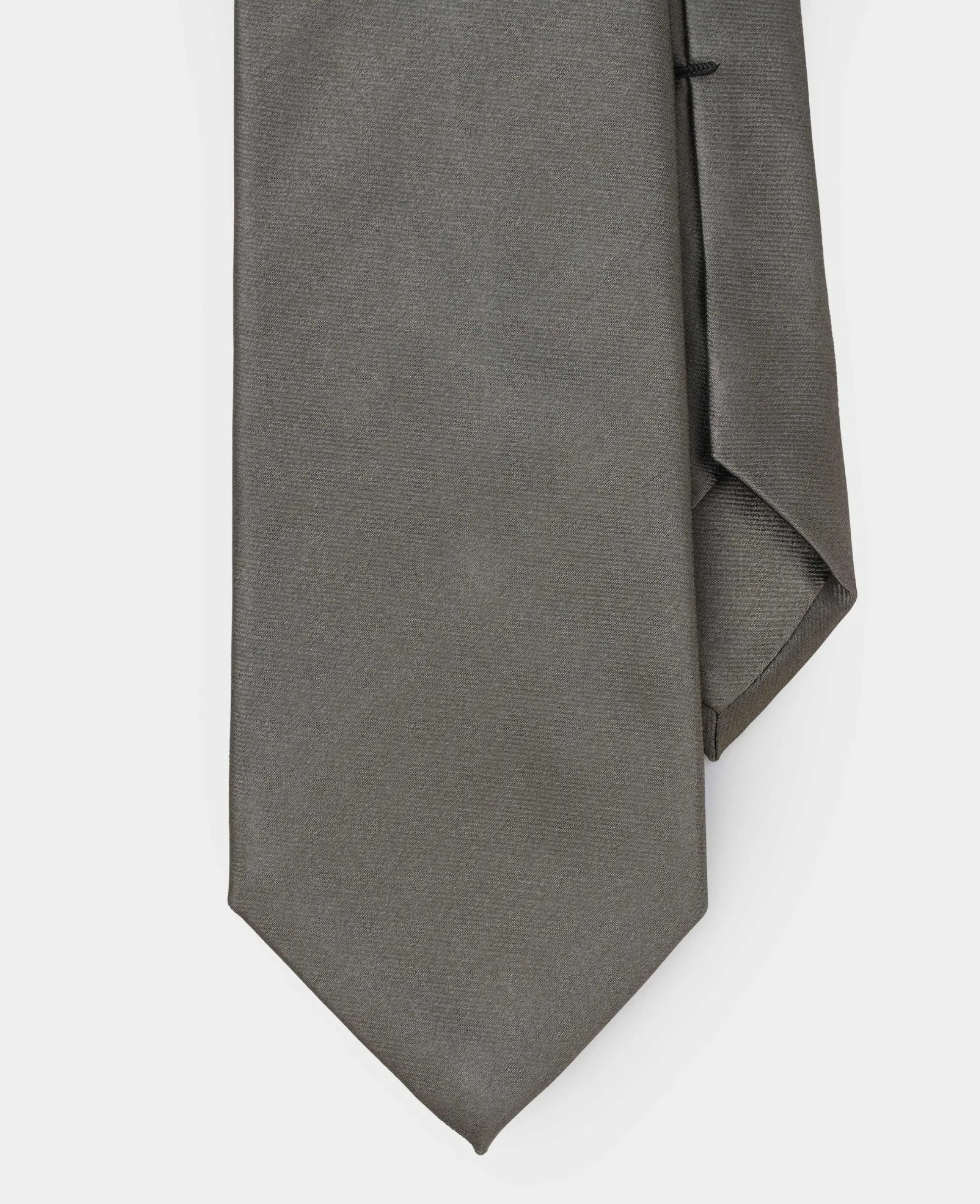 Charcoal Seven Fold Silk Tie