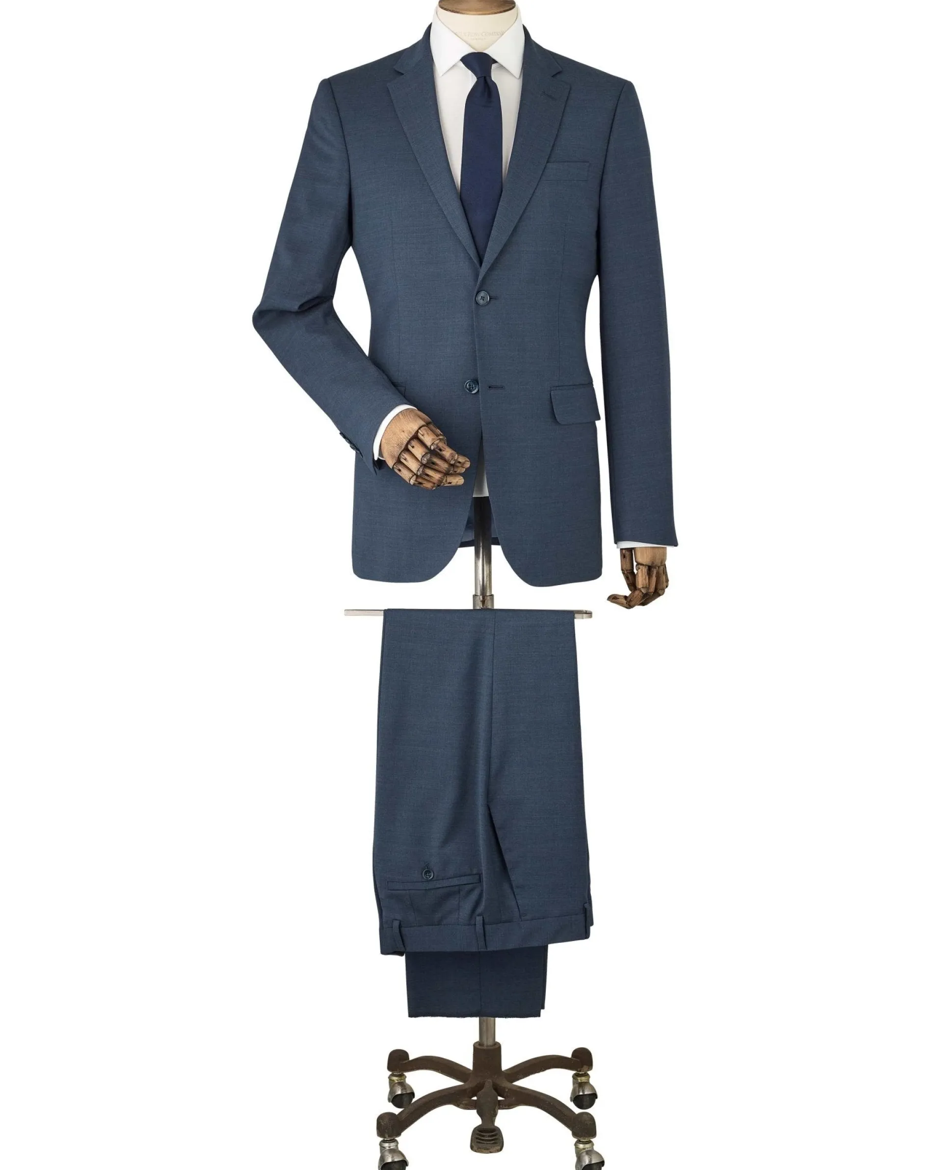 Dark Blue Wool-Blend Tailored Suit