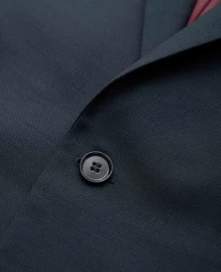 Dark Navy Wool Blend Suit Jacket