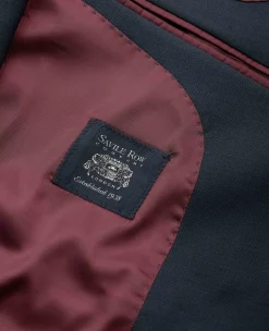 Dark Navy Wool Blend Suit Jacket