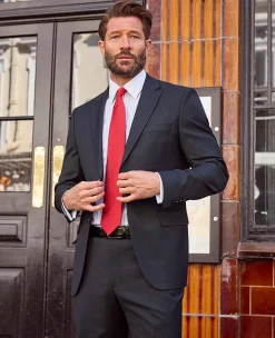 Dark Navy Wool Blend Suit Jacket