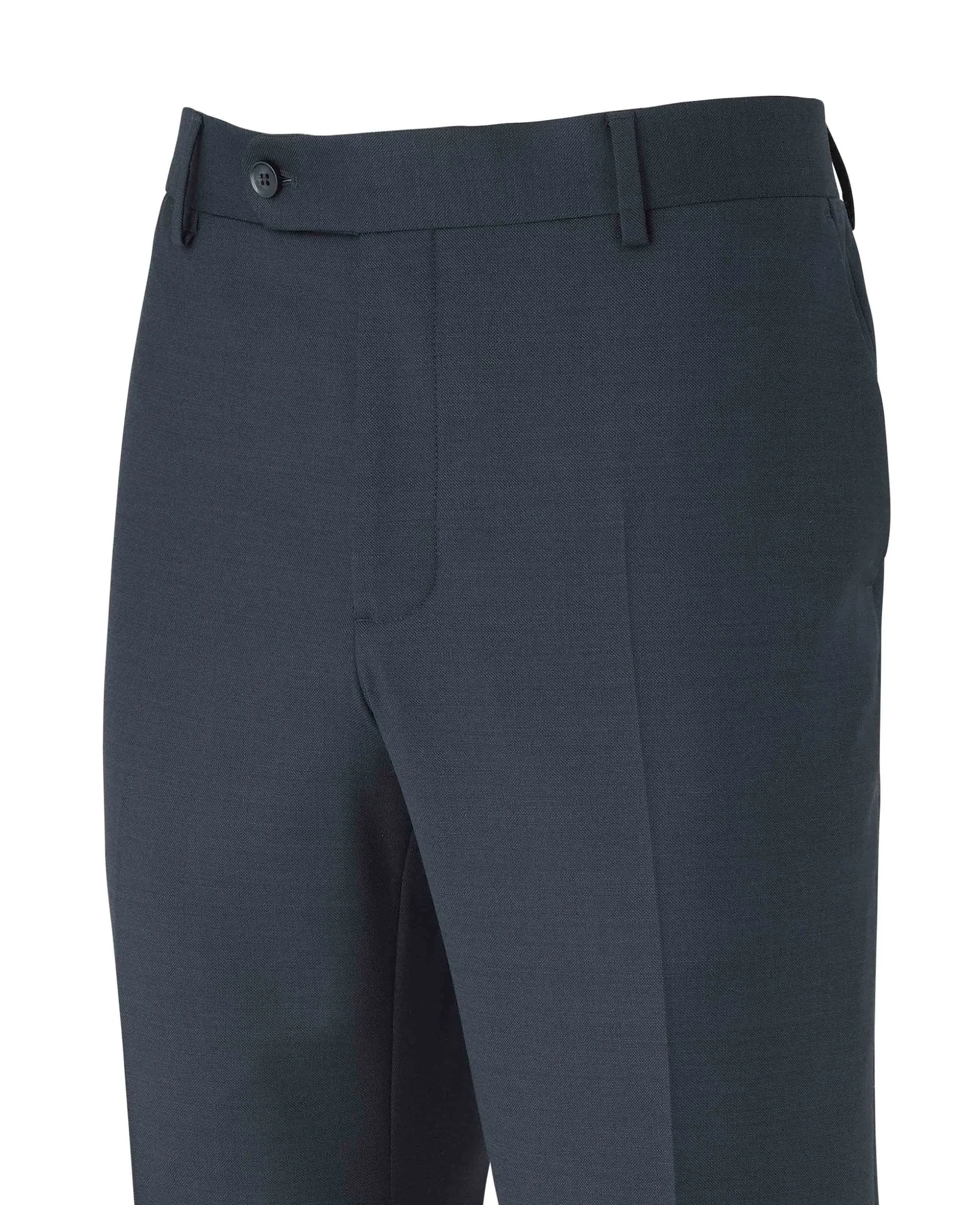 Dark Navy Wool Blend Suit Trousers