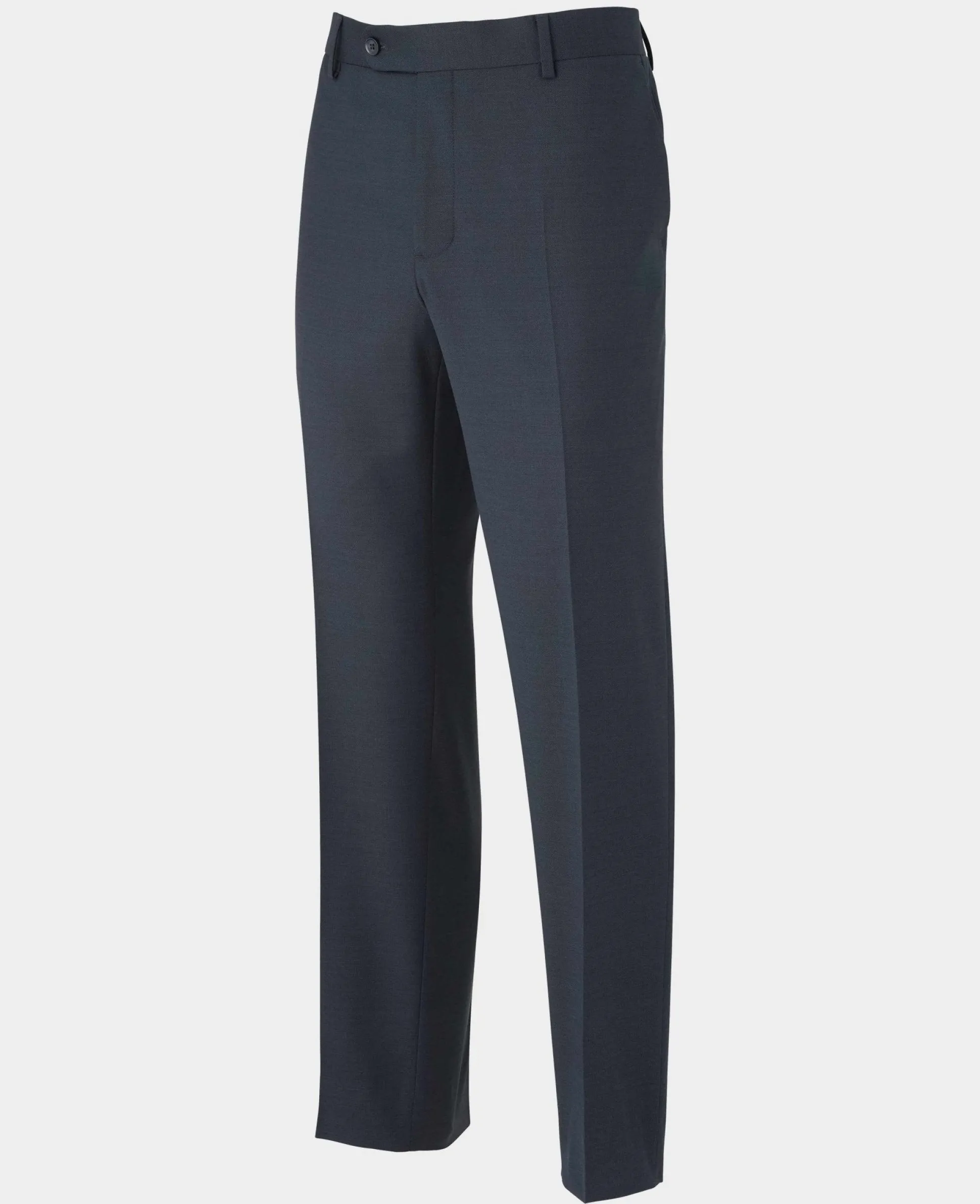 Dark Navy Wool Blend Suit Trousers