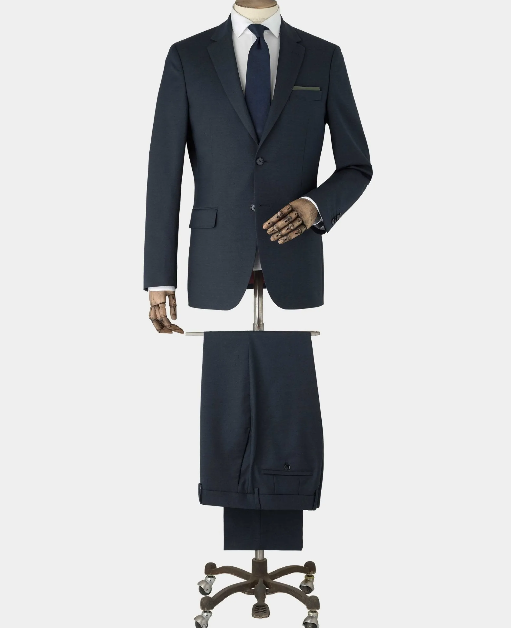 Dark Navy Wool Blend Tailored Suit