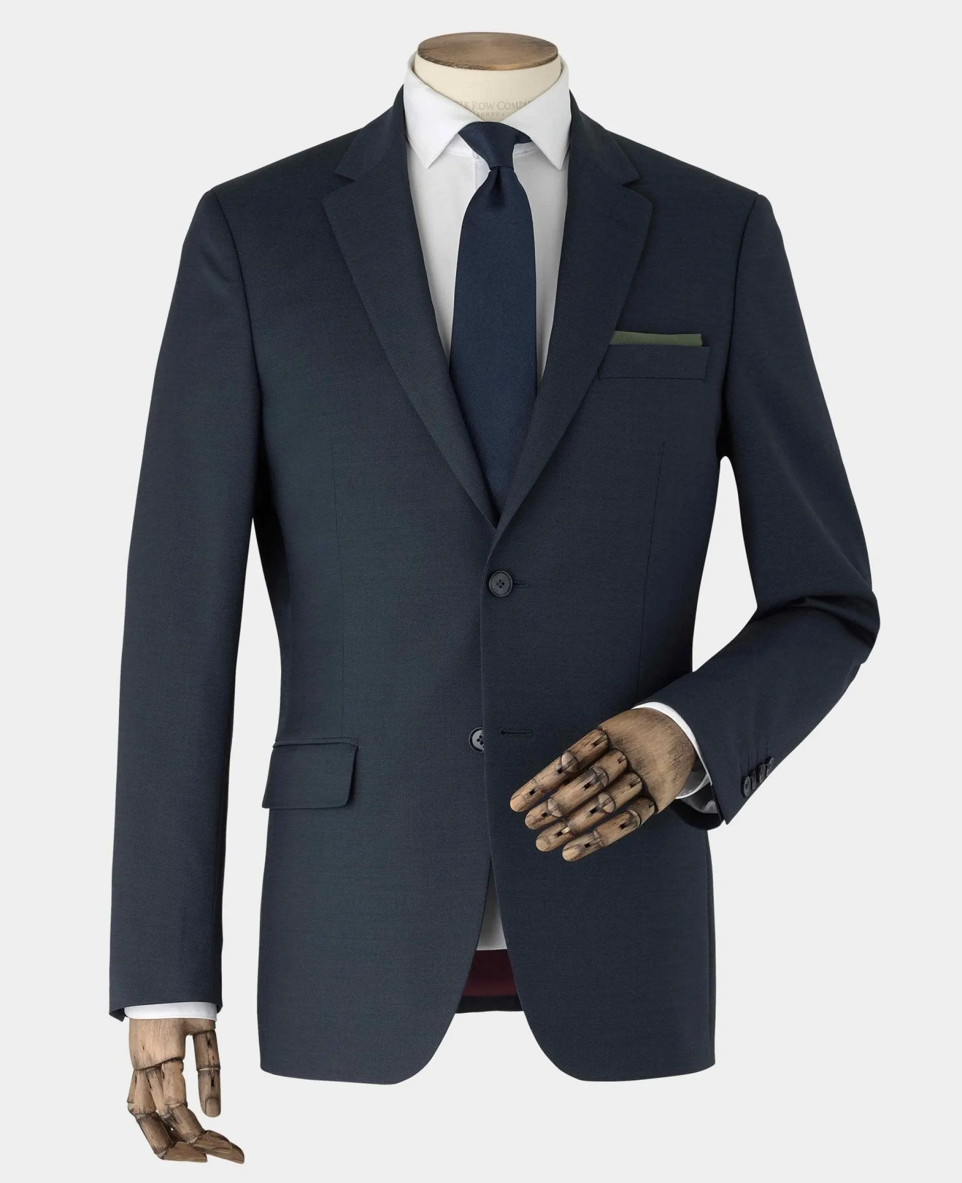 Dark Navy Wool Blend Tailored Suit