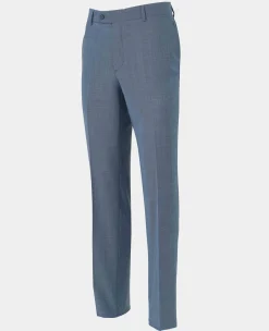 Denim Navy Wool Blend Suit Trousers
