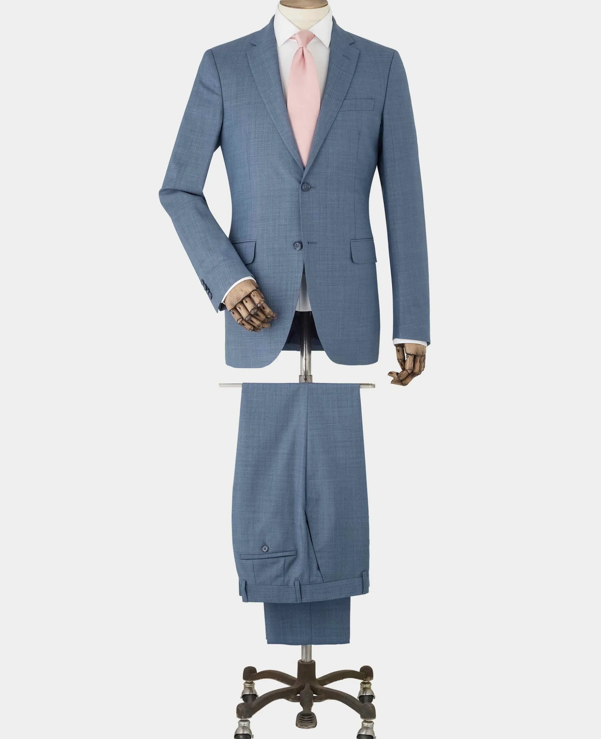 Denim Navy Wool Blend Tailored Suit Jacket