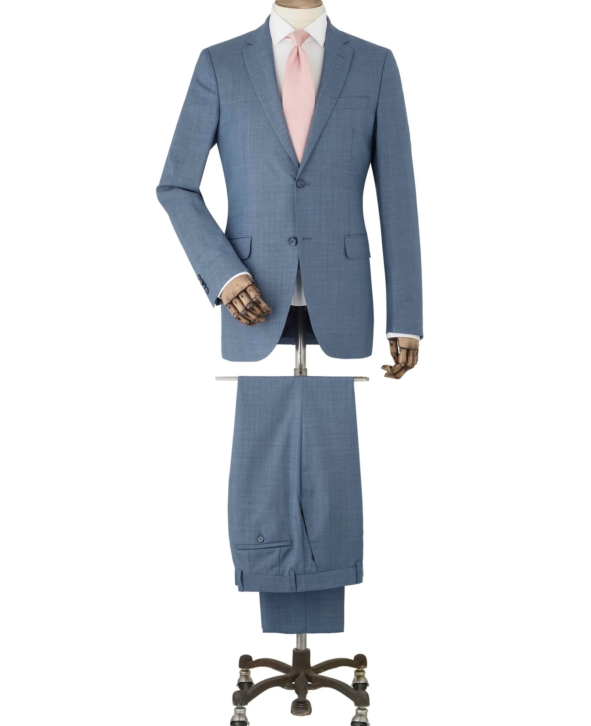 Denim Navy Wool Blend Tailored Suit
