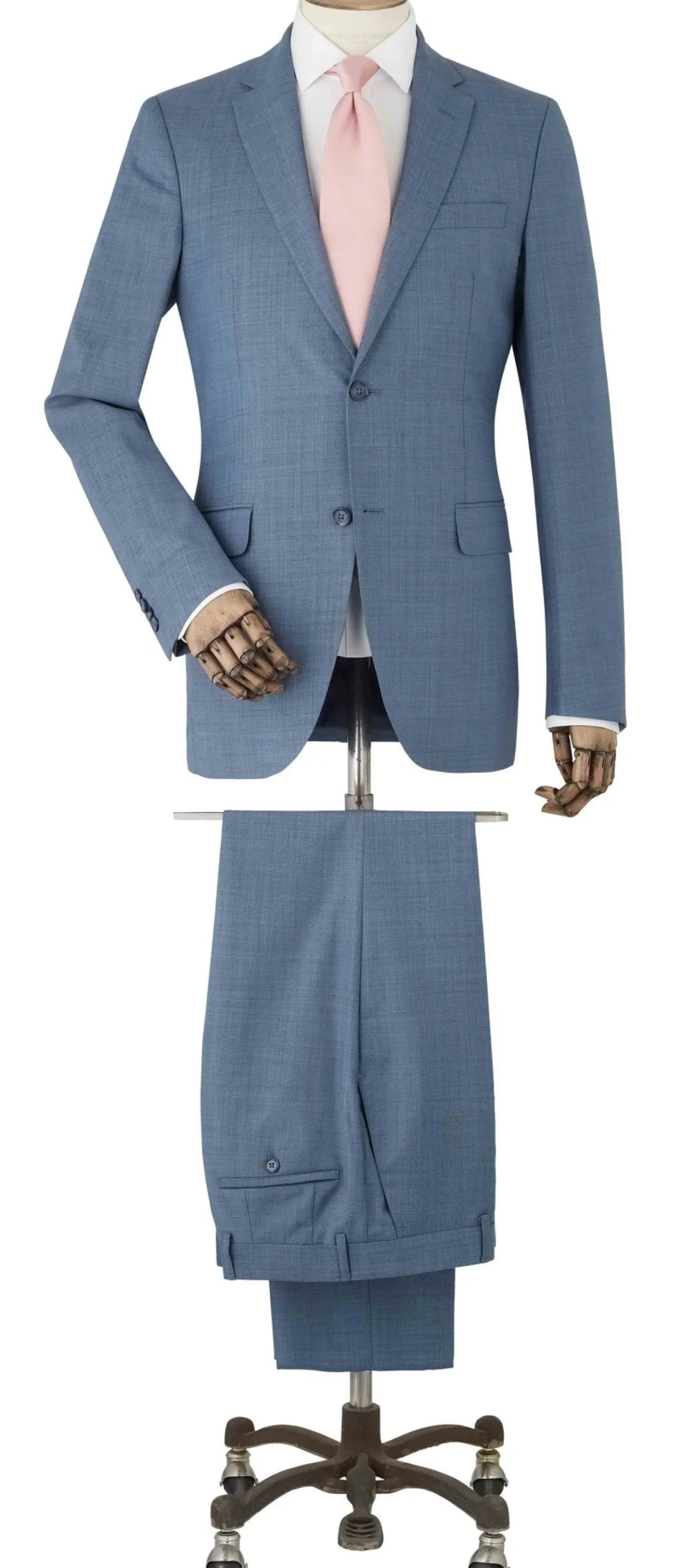 Denim Navy Wool Blend Tailored Suit