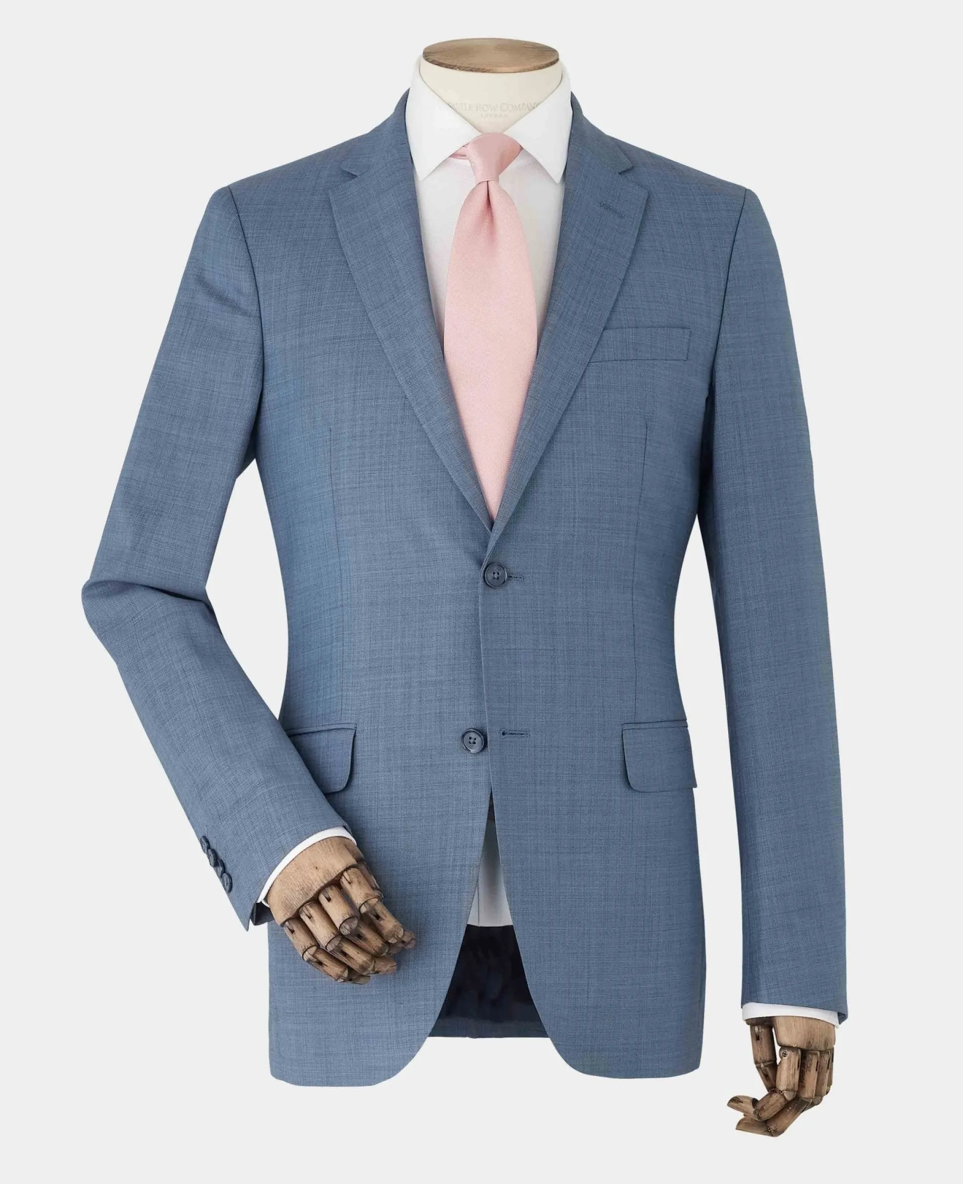 Denim Navy Wool Blend Tailored Suit