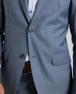 Denim Navy Wool Blend Tailored Suit