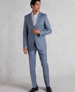 Denim Navy Wool Blend Tailored Suit