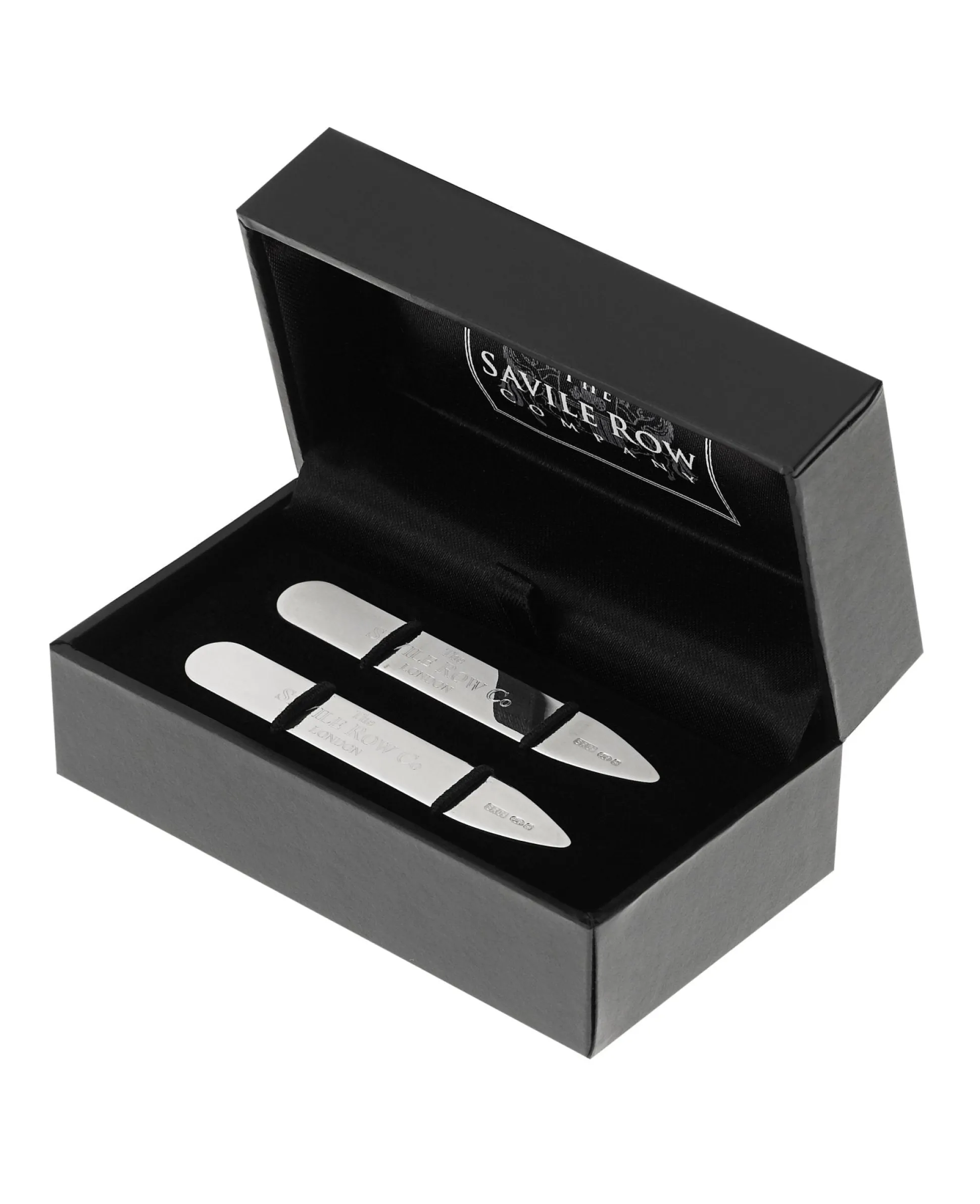 Engravable Sterling Silver Collar Stiffeners
