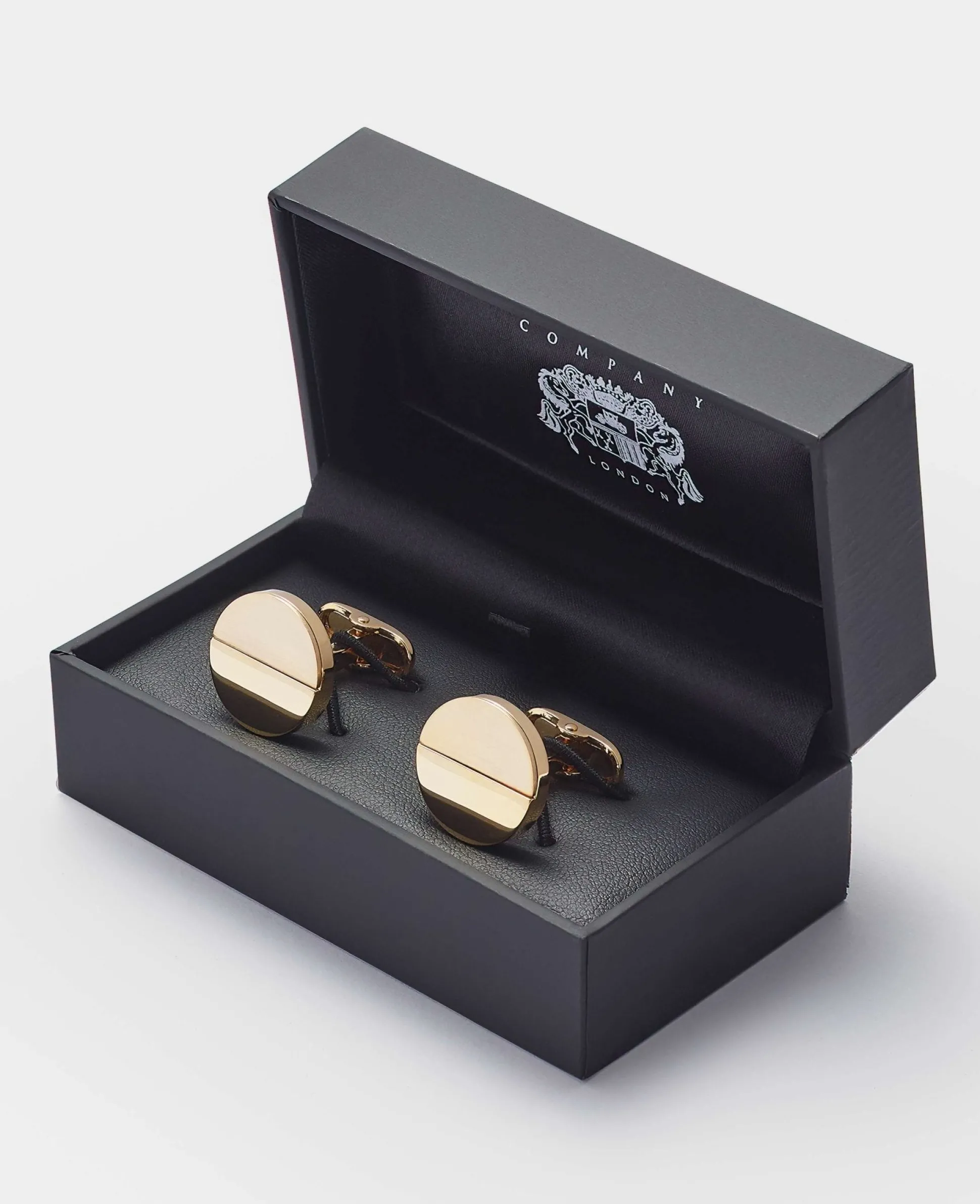 Gold Plated Circle Cufflinks