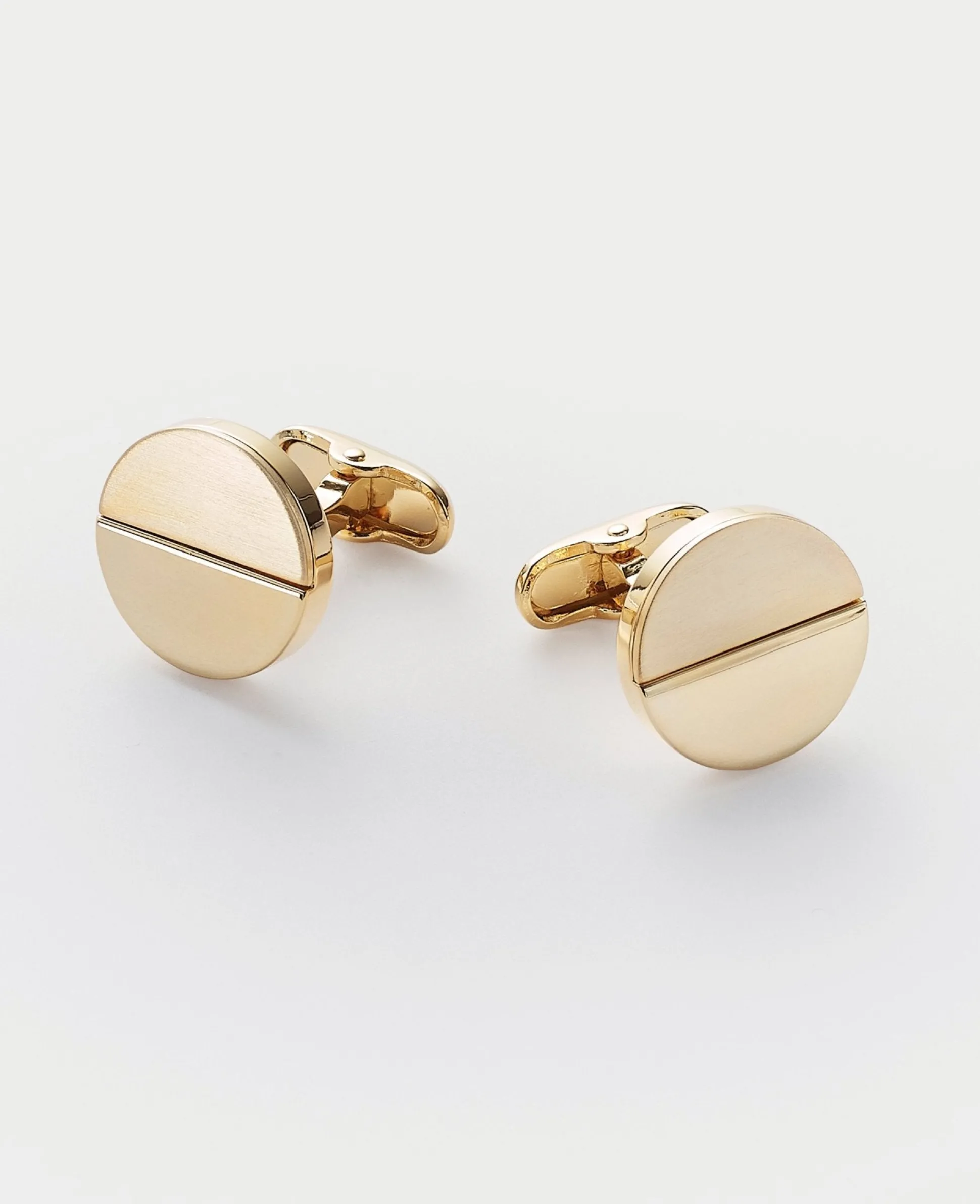 Gold Plated Circle Cufflinks