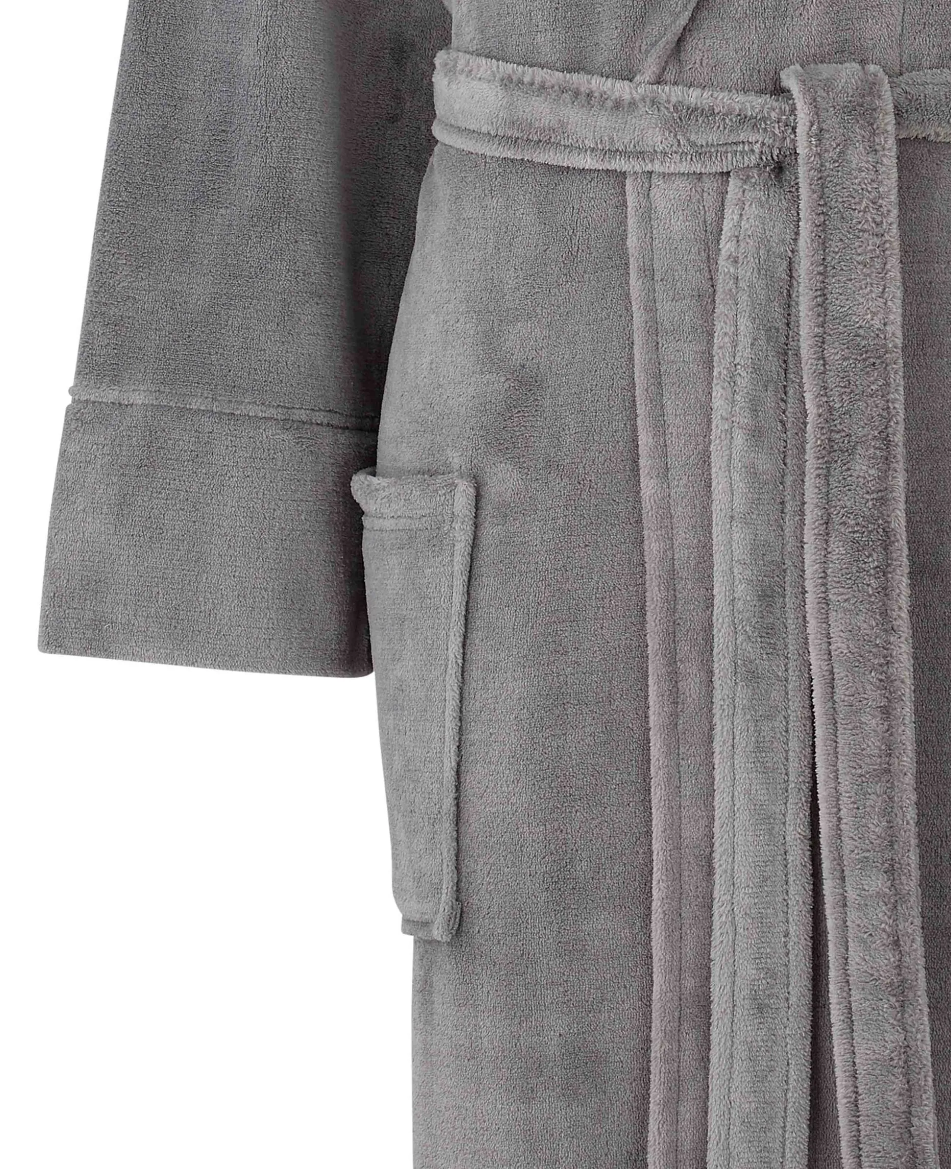 Grey Fleece Dressing Gown