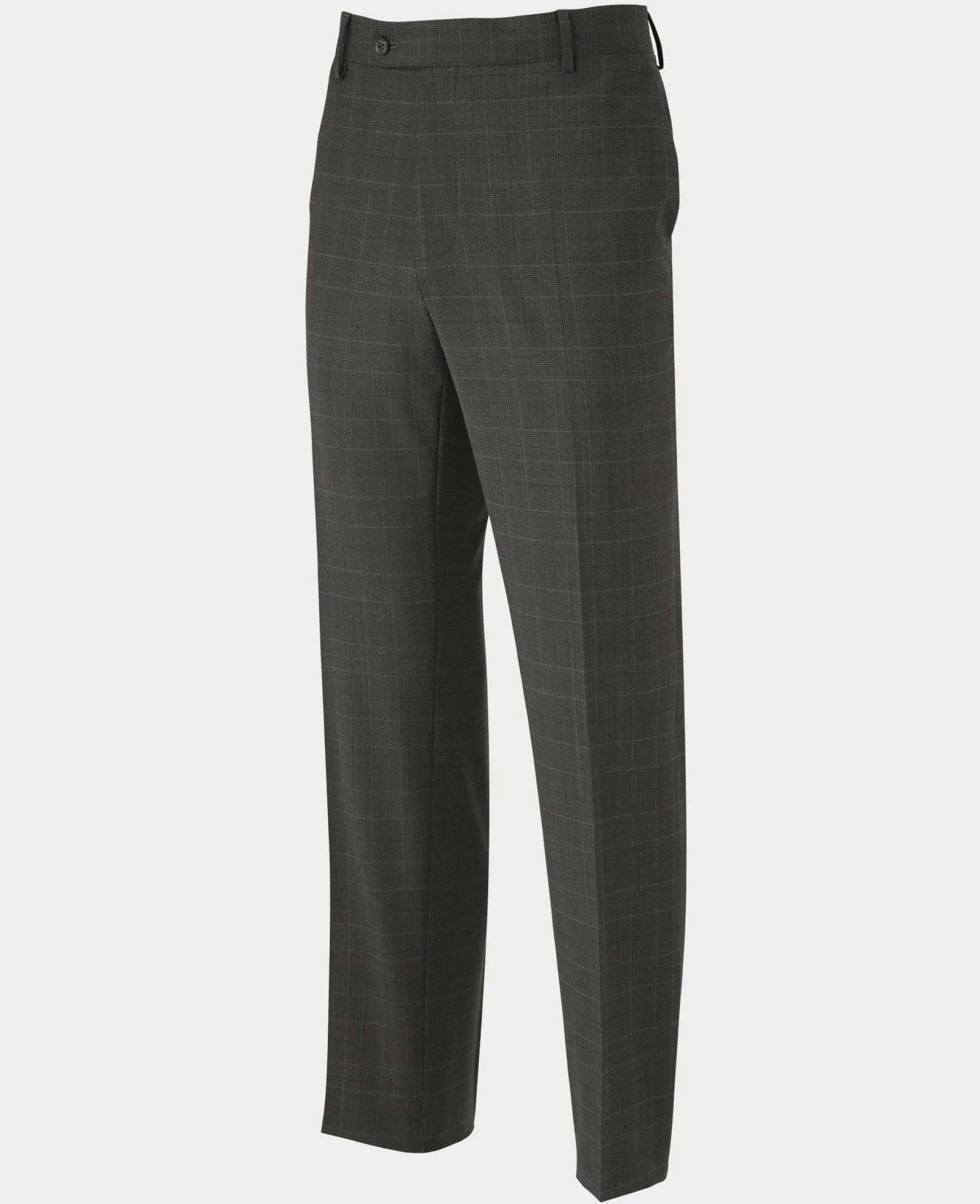 Grey Prince of Wales Check Wool Blend Suit Trousers