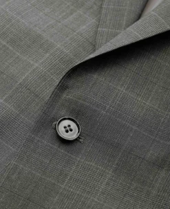 Grey Prince of Wales Check Wool Blend Tailored Suit