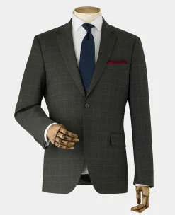 Grey Prince of Wales Check Wool Blend Tailored Suit