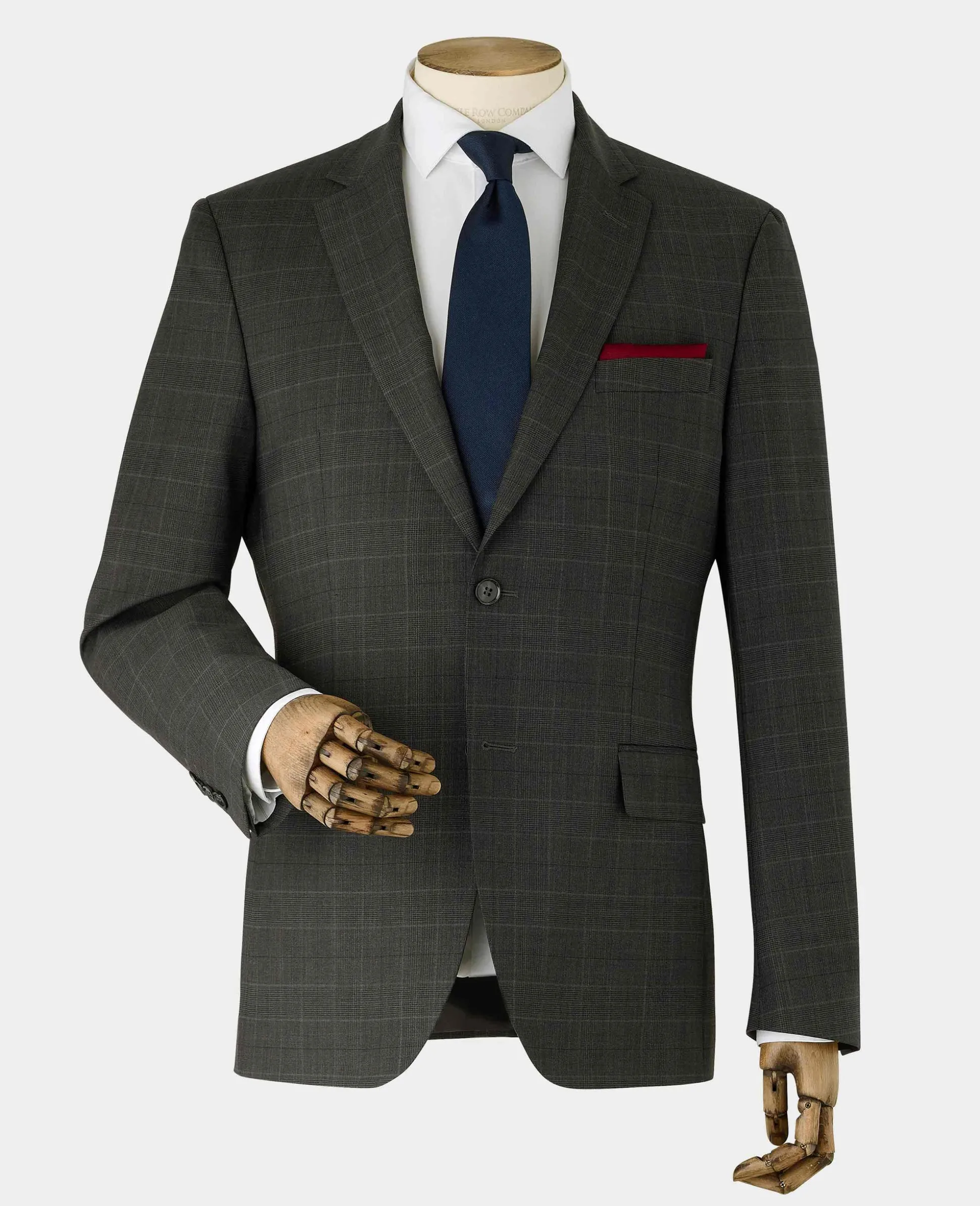 Grey Prince of Wales Check Wool Blend Tailored Suit