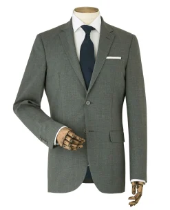Grey Wool-Blend Tailored Suit