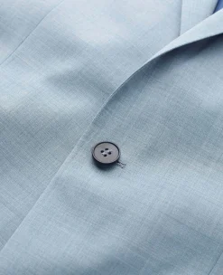 Light Blue Wool-Blend Tailored Suit