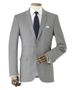 Mid-Grey Wool-Blend Tailored Suit