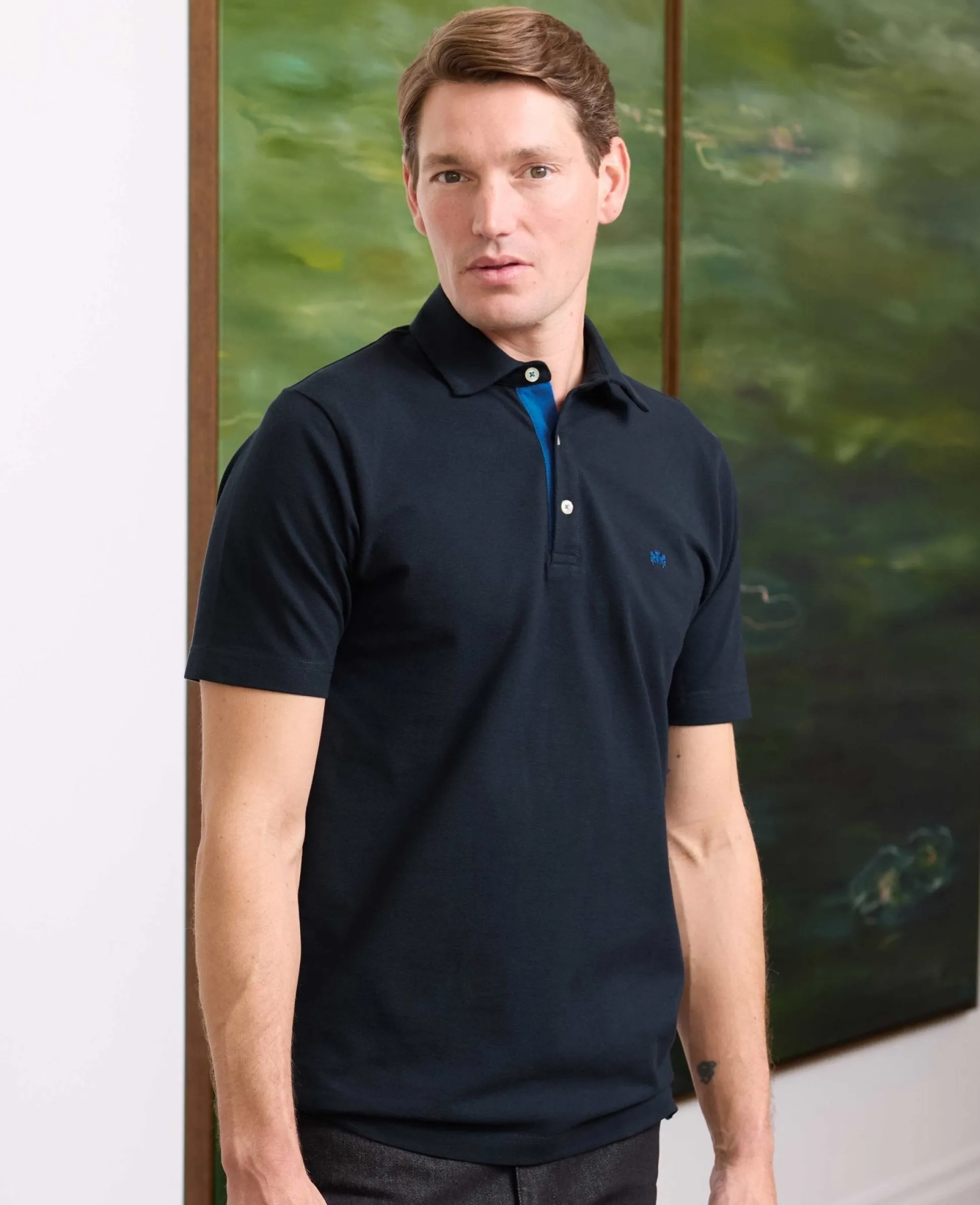 Navy Classic Fit Short Sleeve Polo Shirt