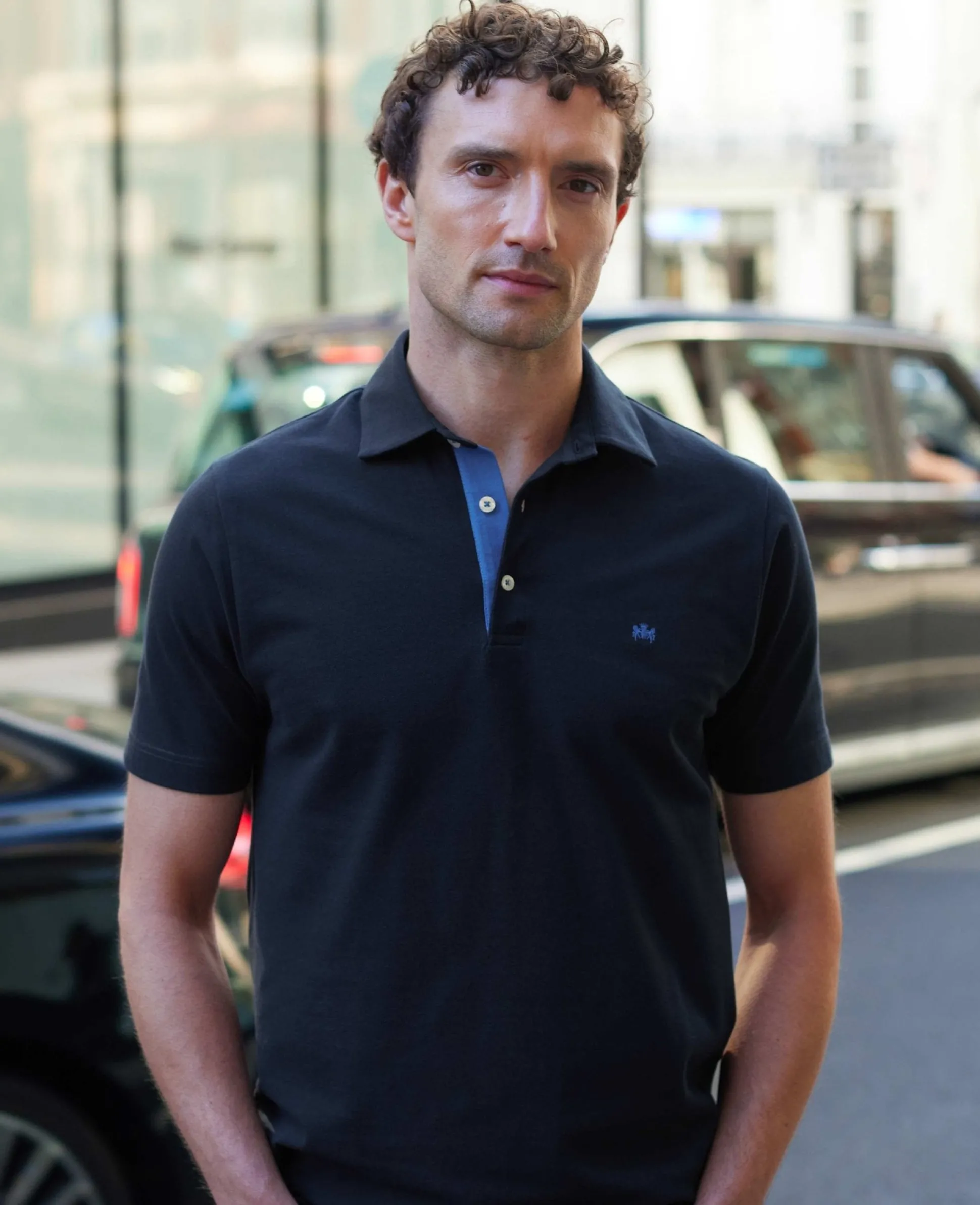 Navy Classic Fit Short Sleeve Polo Shirt