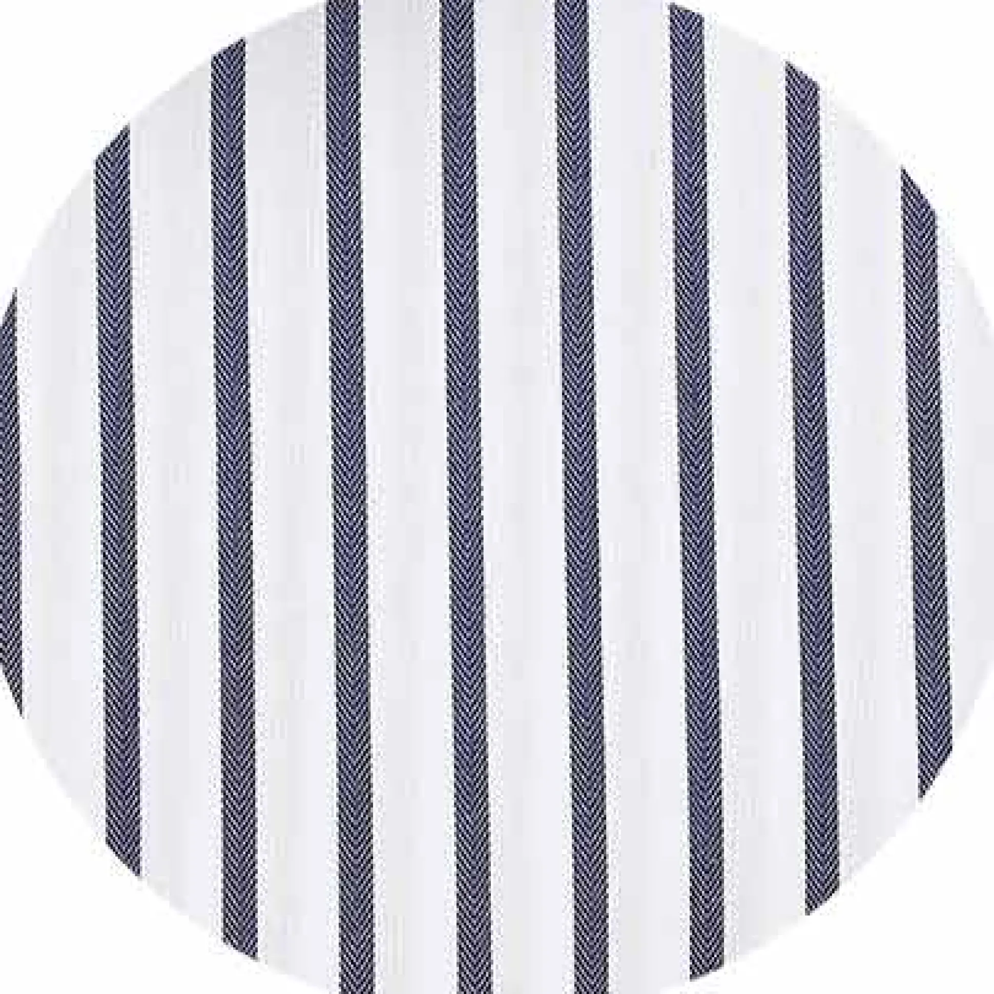 Navy Cotton Classic Fit Striped Formal Shirt - Double Cuff