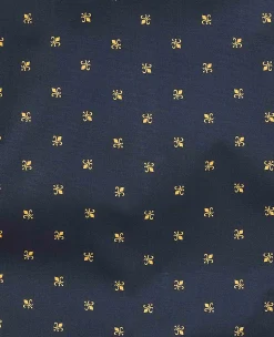 Navy Cotton Fleur De Lys Lounge Shorts