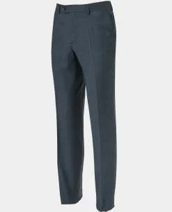 Navy Herringbone Wool-Blend Suit