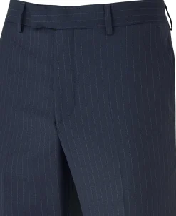 Navy Stripe Suit Trousers
