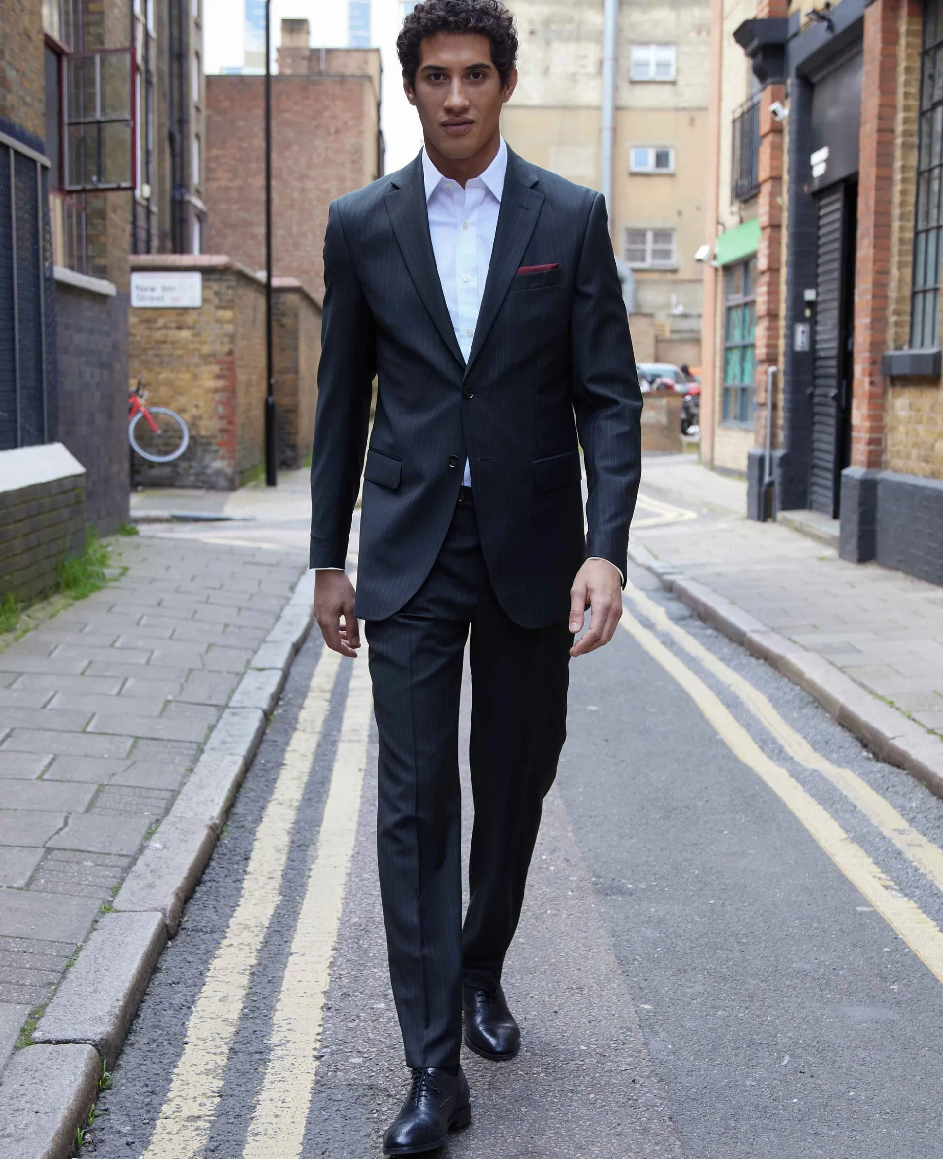 Navy Stripe Tailored Suit