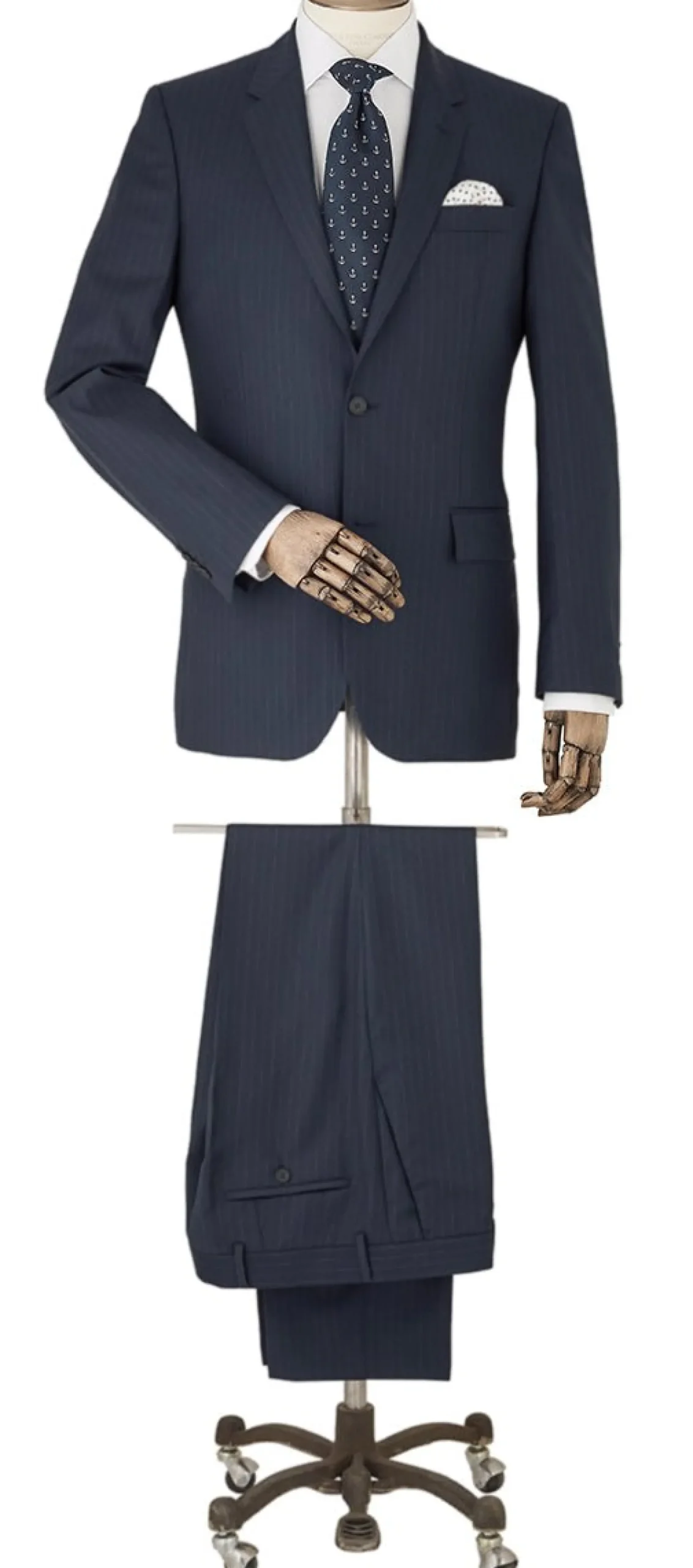 Navy Stripe Tailored Suit