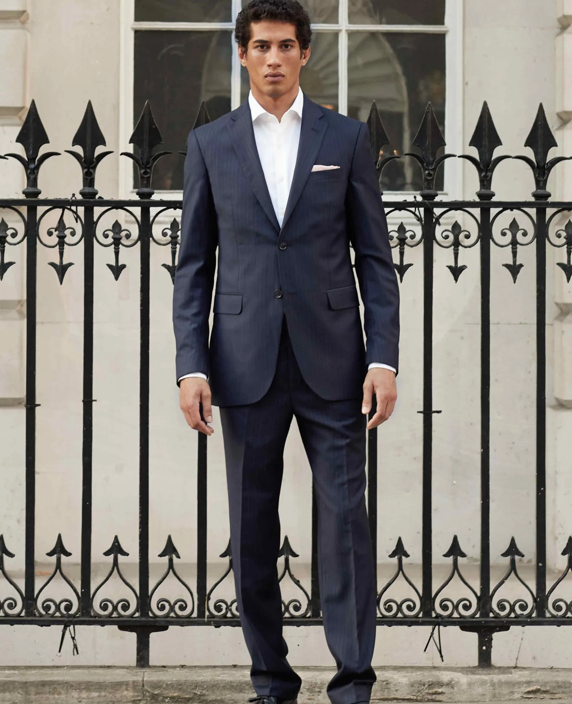 Navy Stripe Tailored Suit