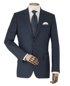 Navy Stripe Tailored Suit