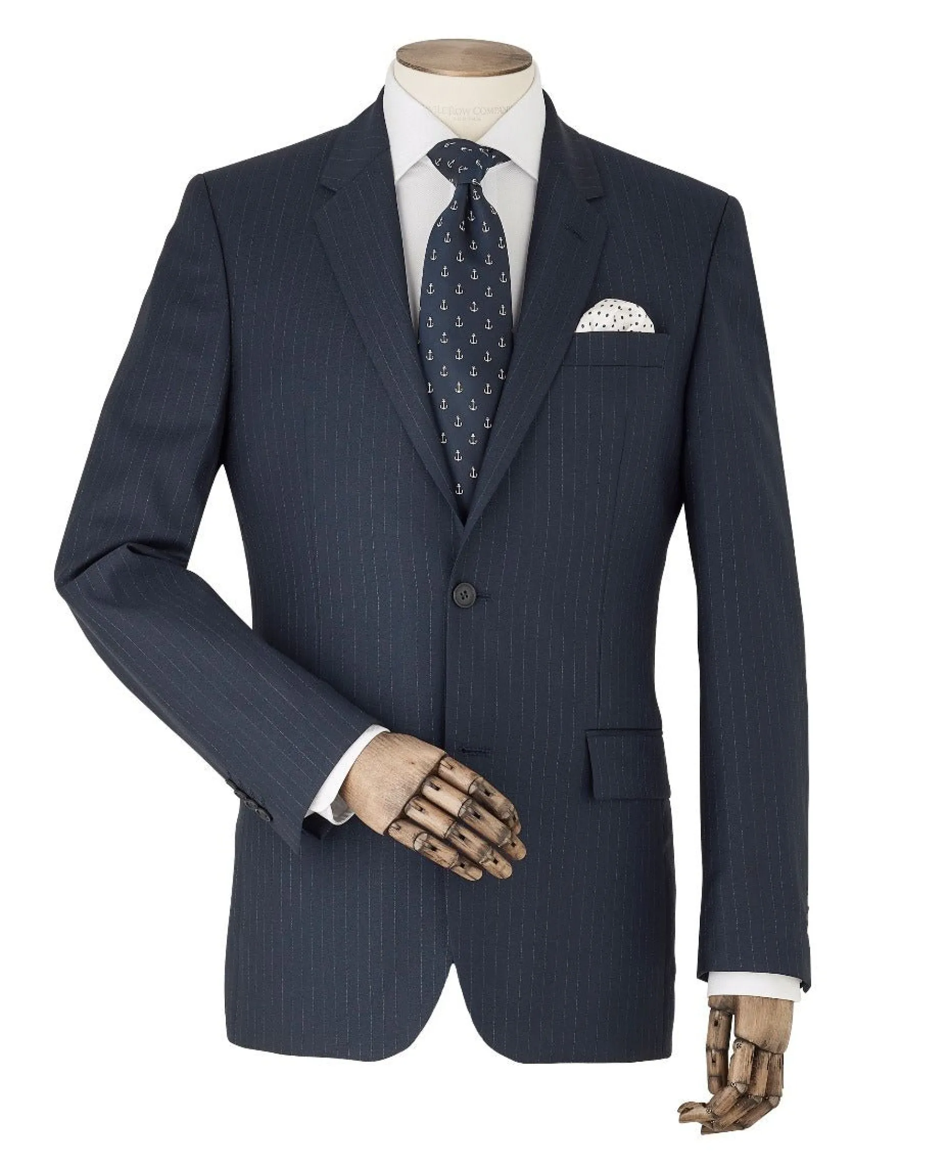 Navy Stripe Tailored Suit