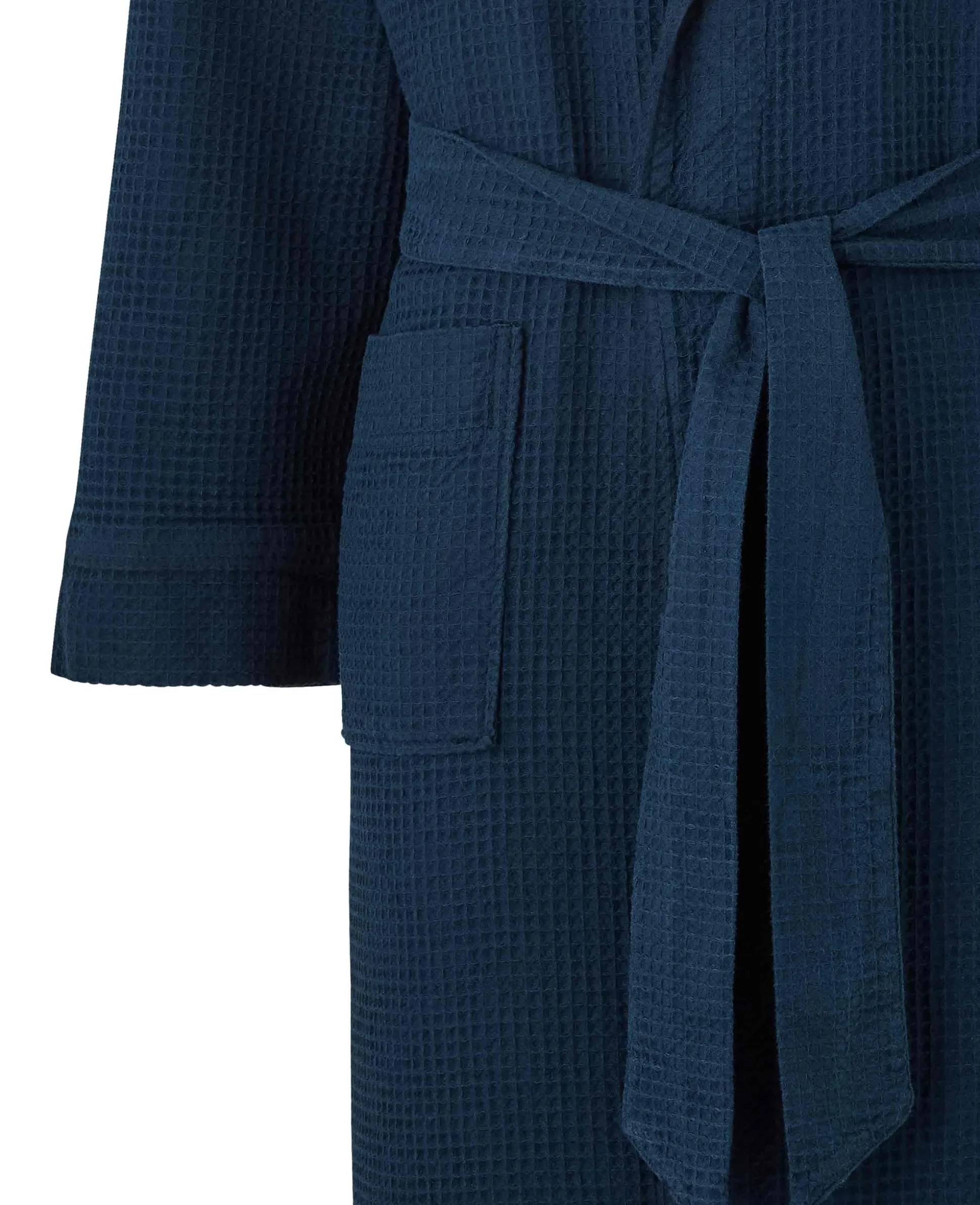 Navy Waffle Dressing Gown